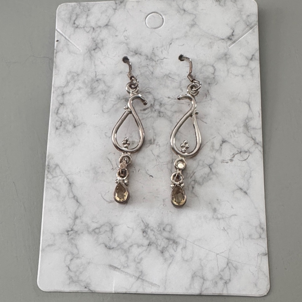 Handmade Sterling Silver Drop Earrings